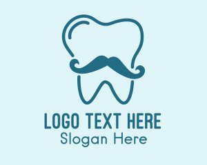 Monoline - Mustache Dental Clinic logo design