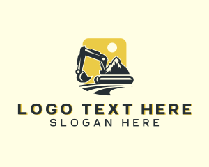 Mountain Excavator Machinery Logo