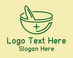 Polka Dots - Pharmaceutical Mortar and Pestle logo design