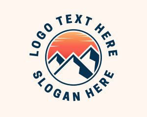 Scenery - Mountain Sunset Campsite logo design