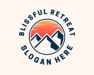 Provincial - Mountain Sunset Campsite logo design
