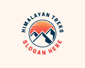 Mountain Sunset Campsite logo design