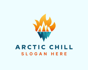 Iceberg - Iceberg Heat Flame logo design