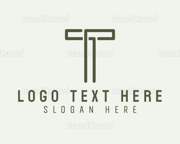 Startup Letter T Line Art Logo