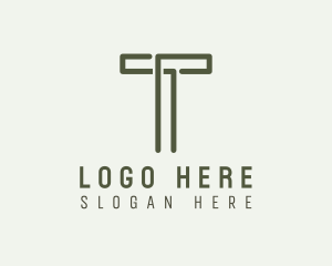Gamer - Startup Letter T Line Art logo design