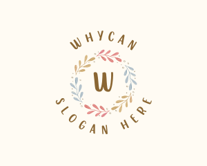 Elegant Watercolor Wreath Logo