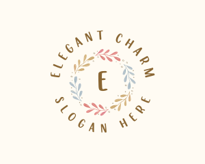 Elegant Watercolor Wreath logo design