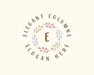 Elegant Watercolor Wreath logo design