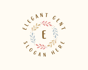 Elegant Watercolor Wreath logo design