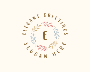 Elegant Watercolor Wreath logo design