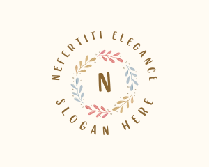 Elegant Watercolor Wreath logo design