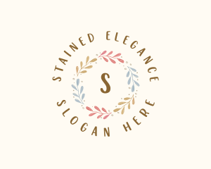 Elegant Watercolor Wreath logo design