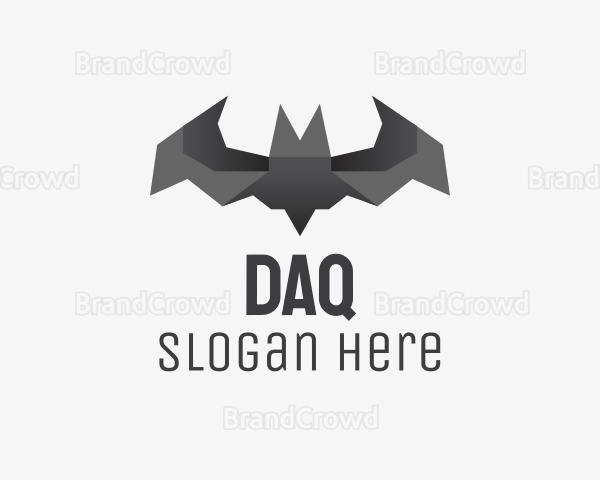 Bat Origami Art Logo