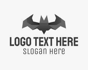 Halloween - Bat Origami Art logo design