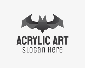 Bat Origami Art logo design