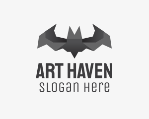 Bat Origami Art logo design