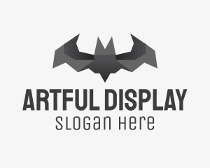 Bat Origami Art logo design