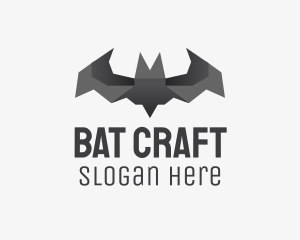 Bat - Bat Origami Art logo design