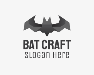 Bat Origami Art logo design