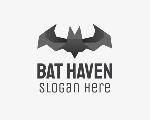 Bat - Bat Origami Art logo design