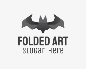 Origami - Bat Origami Art logo design