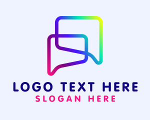 Messaging App - Colorful Speech Chat logo design