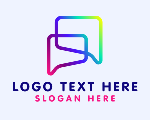 Texting - Colorful Speech Chat logo design