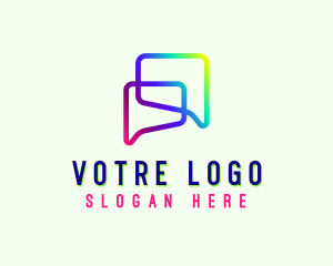 Colorful Speech Chat Logo