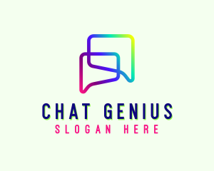 Colorful Speech Chat logo design