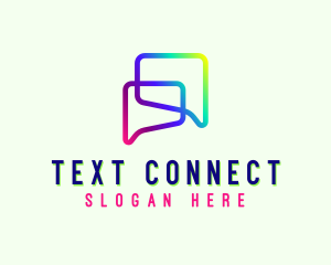 Texting - Colorful Speech Chat logo design