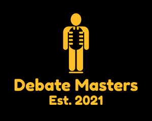 Debate - Golden Man Talk Show logo design
