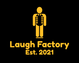 Comedian - Golden Man Talk Show logo design