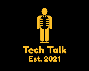 Golden Man Talk Show  logo design