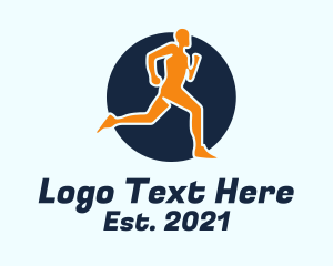 Triathlete - Running Man Sport logo design
