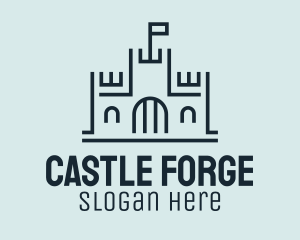 Minimalist Medieval Castle  logo design