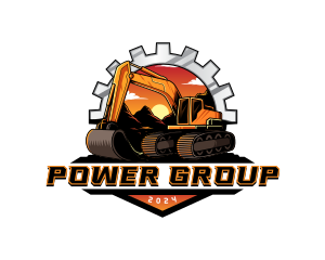 Quarry - Excavator Machinery Mechanic logo design
