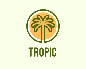 Tropical Adventure Island logo design