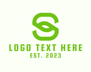 Sa - Green Leaf Letter S logo design