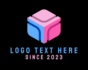 Cube - 3D Gamer Advertising Cube logo design