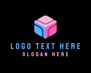App - 3D Gamer Advertising Cube logo design