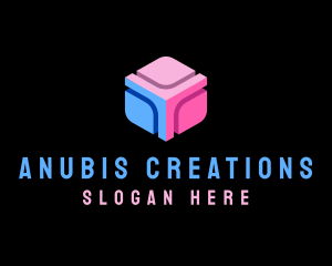 3D Gamer Advertising Cube logo design