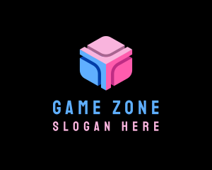 3D Gamer Advertising Cube logo design