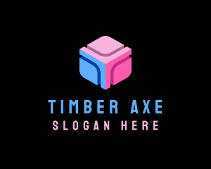 3D Gamer Advertising Cube logo design