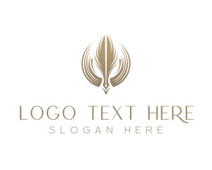 Writer - Blog Writing Quill logo design