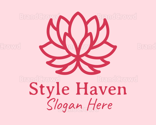 Pink Lotus Flower Logo