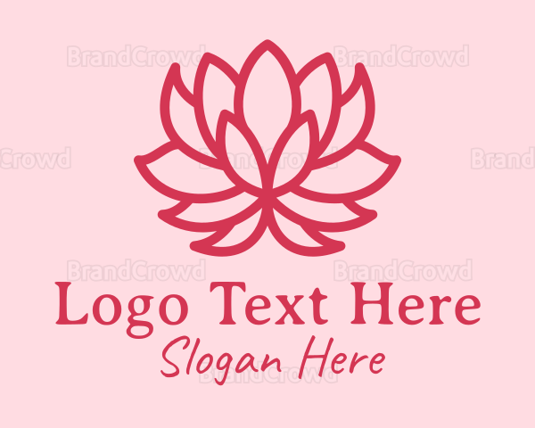 Pink Lotus Flower Logo