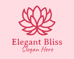 Bloom - Pink Lotus Flower logo design
