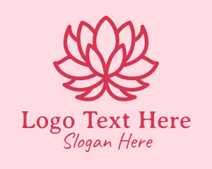 Pink Lotus Flower  Logo