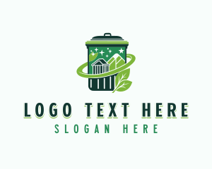 Recycling Bin - Garbage Waste Management logo design