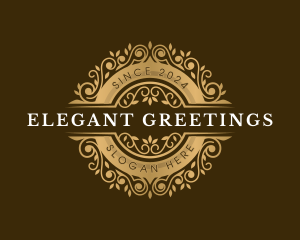 Floral Ornament Elegant logo design